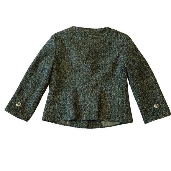 NWT Ann Taylor Loft Petites Green Blended Wool Blazer Size 6P - Picture 3 of 11